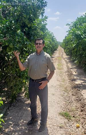 Juan Enciso, Ph.D. at the Citrus Center at Texas A&M University Kingsville
